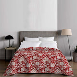 Pedro Floral Red Coverlet
