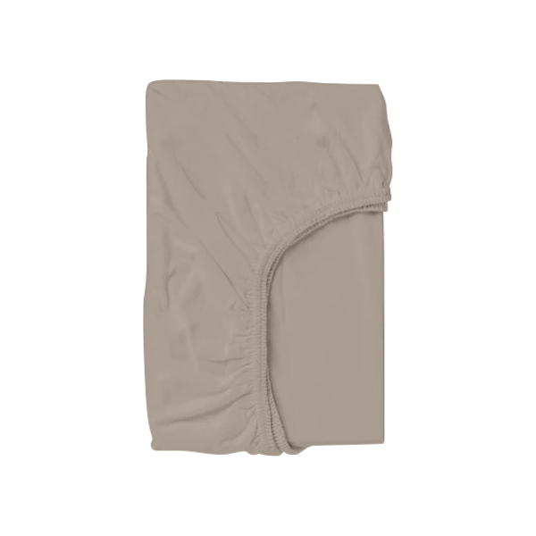 Taupe Solid Fitted Sheet