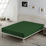 Bottle Green Solid Fitted Sheet