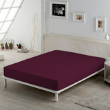 Plum Solid Fitted Sheet