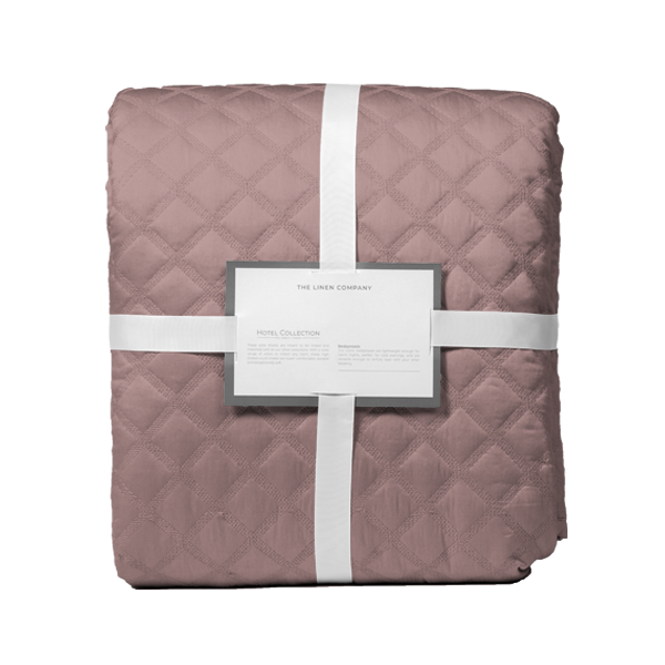 Rose Pink Square Coverlet