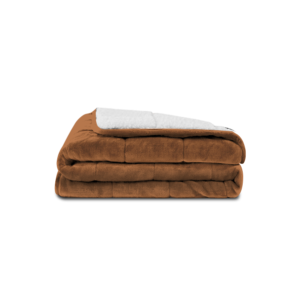 Camel Sherpa Weighted Blanket