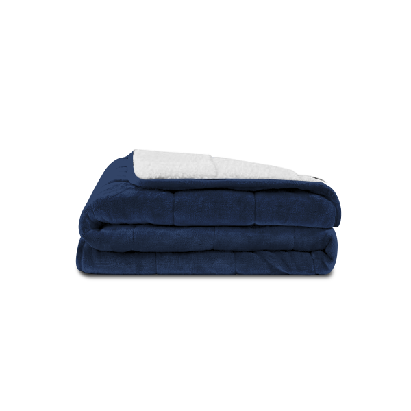 Navy Sherpa Weighted Blanket